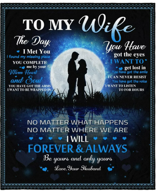 BLANKET FOR WIFE FROM HUSBAND – COMFORT & WARMTH GIFT (SKUB12-92)